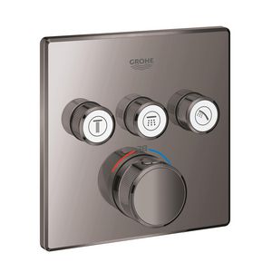 Grohtherm SMARTCONTROL afbouwdeel thermostaat met 3x omstel vierkant hard graphite (donker grijs)