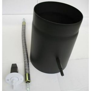 Rookgasklep D=160mm as 500mm bedieningsknop wit