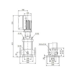 Centrifugaalpomp CRNE15-01 A-FGJ-G-V-HQQV 3x380-500 60 HZ