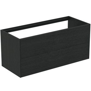 Conca wastafelmeubel 120x50x55cm 2 laden zonder afdekblad smoked oak