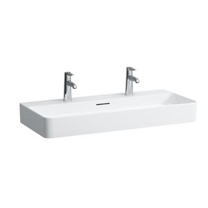 VAL meubelwastafel 950x420mm wit m.2xkraangat