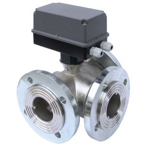 3-weg Motorkogelkraan 2.1/2" Flens 230V 1 hulpcont.