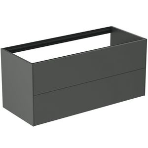 Conca wastafelmeubel 120x50x55cm 2 laden zonder afdekblad mat antraciet
