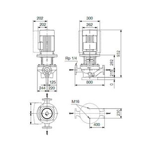 Inlinepomp TP 125-130/6-A-F-A-BQQE 400D 50HZ