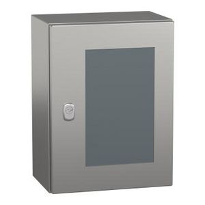 Kast Volle deur RVS 304L Scotch Brite 400x300x2 Spacial S3X