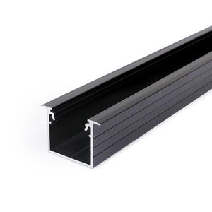 Zak a 2m. Profiel voor ledstrips 20 inbouw Zwart
