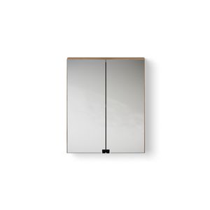 Wooden Mirror Cabinet / spiegelkast 500mm eiken old grey incl. stopcontact excl. verlichting