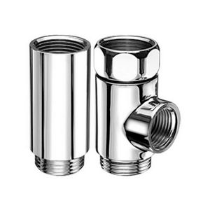 T-stuk en afstandsstukmet wartelmoer 3/4" chroom