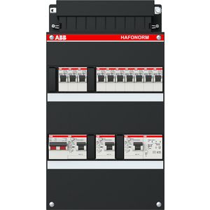 Installatiekast 10x achter 3x 30mA + T + HS 1-f