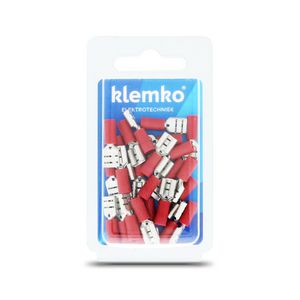 Blister a 25st. geisoleerde vlakstekerh 6,3x0,8mm 0,5-1,5mm²