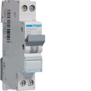 Installatieautomaat 1p+N 16A B-karakteristiek 4,5kA