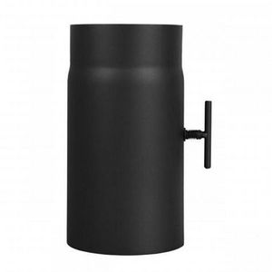 Rookgasklep D=150mm zwart met draaiknop