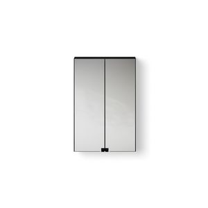 Wooden Mirror Cabinet / spiegelkast 400mm eiken black incl. stopcontact excl. verlichting