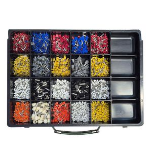 Assortiment geisol. adereindhulzen in metalen kist afwijkend