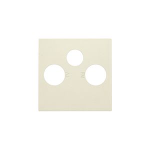 Afwerkingsset 2 enkelvoudige coaxaans. TV/FM/Satt. cream