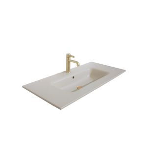 Wastafel 29 keramiek glans wit  101cm 1x  kom met kraangat (i.c.m. meubel)