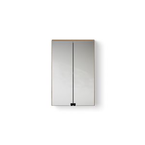 Wooden Mirror Cabinet / spiegelkast 400mm eiken old grey incl. stopcontact excl. verlichting