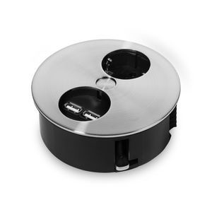 Twist 1x 230V RA + 2x USB chrgr 2m RA montage stekker