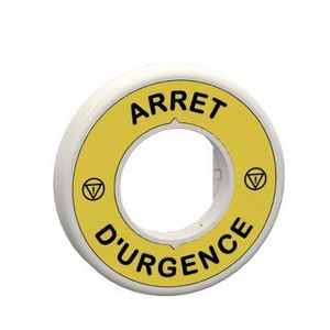 Verlichte ring noodstop Led rood 230VArret d"urgence" L