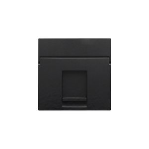 Centraalplaat data 1x RJ piano black coated
