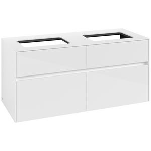 Wastafelonderkast Collaro 1200x548x500mm Glossy White C11500DH