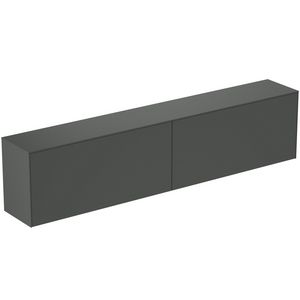 Conca wastafelmeubel 240x37x55cm 2 laden afdekblad zonder uitsnijding mat antraciet