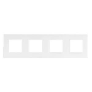 4-voudig afdekplaat hoh 71mm Pure liquid snow white