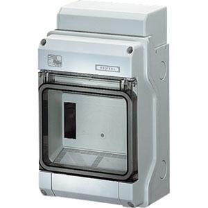 au. beh. Polycarbonaat IP65 6 module Invoer M20/25/32 +PE