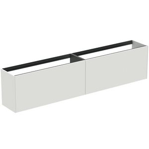 Conca wastafelmeubel 240x37x55cm 2 laden zonder afdekblad matt white
