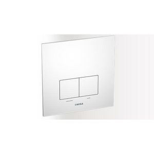 Bedieningspaneel XS/XF DELOS DF dual flush 2-toets aluminium mat wit
