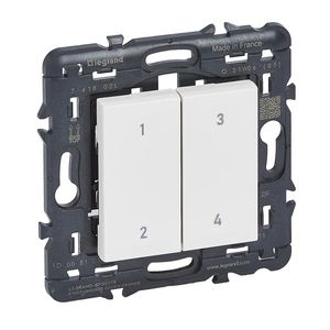 RF bediening batterijloos scenario 4 knop wit Valena NWN