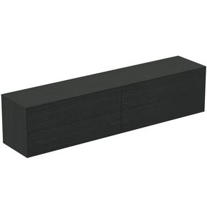 Conca wastafelmeubel 240x50x55cm 4 laden afdekblad zonder uitsnijding smoked oak