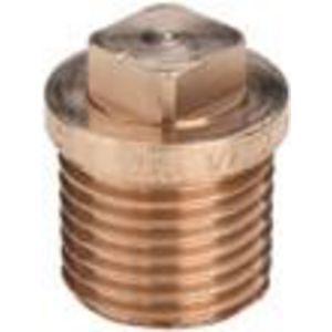 Stop brons 1/4"bt. met rand en vierkant 3290