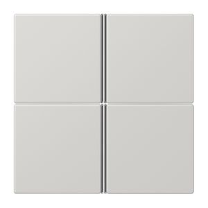 Tastafdekking 4-voudig compleet LS lichtgrijs KNX