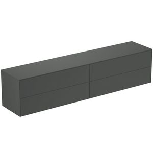 Conca wastafelmeubel 240x50x55cm 4 laden afdekblad zonder uitsnijding mat antraciet