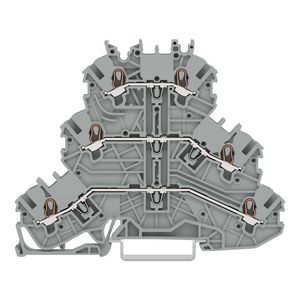3-etageklem Rijg-/rijg-/rijgklem L/L/L grijs VVE=40