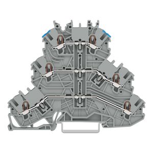 3-etageklem Rijg-/rijg-/rijgklem L/L/N grijs VVE=40