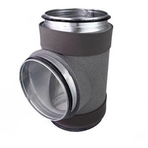 T-stuk 90° verlopend Ø200x160x200mm geisoleerd 9mm Thermoduct