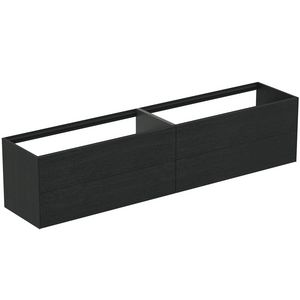 Conca wastafelmeubel 240x50x55cm 4 laden zonder afdekblad smoked oak