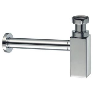 Square design bekersifon 1.1/4 RVS incl. muurbuis+rozet