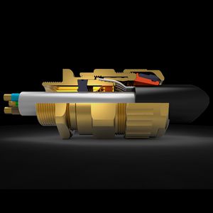 Kabelwartel messing ATEX Exe/Exd arm. loodmantel M40 -C2 alt.ring