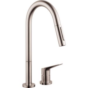 AXOR Citterio M 2g keukenkraan uittr.uitl rvs look