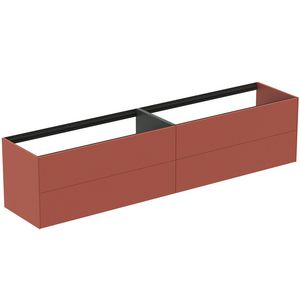 Conca wastafelmeubel 240x50x55cm 4 laden zonder afdekblad matt sunset