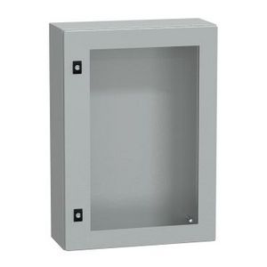 Deur 700x500x200mm IP66 / IK08 Transparant RAL70 Spacial CRN