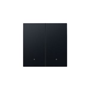 Afwerkingsset lens dubbele elektr. schakelaar/knop black c.