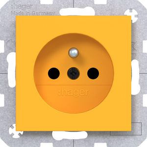 Wandcontactdoos aardpen Safety Plus steekklemmen A.x/C.x saffron mat