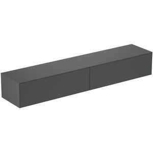 Conca wastafelmeubel 240x50x37cm 2 laden afdekblad zonder uitsnijding mat antraciet
