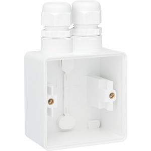 Spuitwaterdichte opb.doos 1x2-voudige M20 wit VVE=8