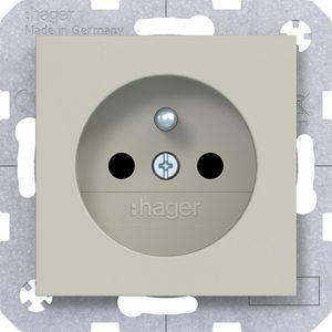 Wandcontactdoos aardpen Safety Plus steekklemmen A.x/C.x pebble mat