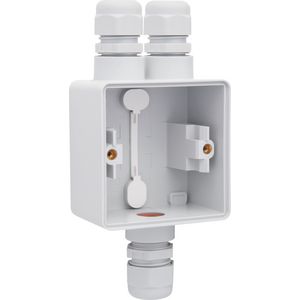 Spuitwaterdichte opb.doos 2-voudige M20/1 enkelv.ing. Grijs